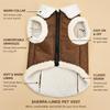 Velvet Leather Pet Padded Vest Solid-Colour Pet Winter Jacket Small Dog Coat  Indoor Wear
