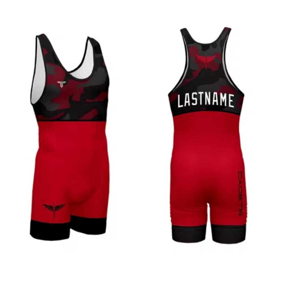 Ringeranzug Herren Ärmellos Boxen Triathlon Einteiler Fitness Skinny Anzug Laufanzug