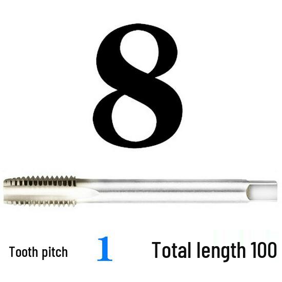 Extended Shank Fine Thread Tap for Hand and Machine Use, Non-standard Sizes M4-M24
