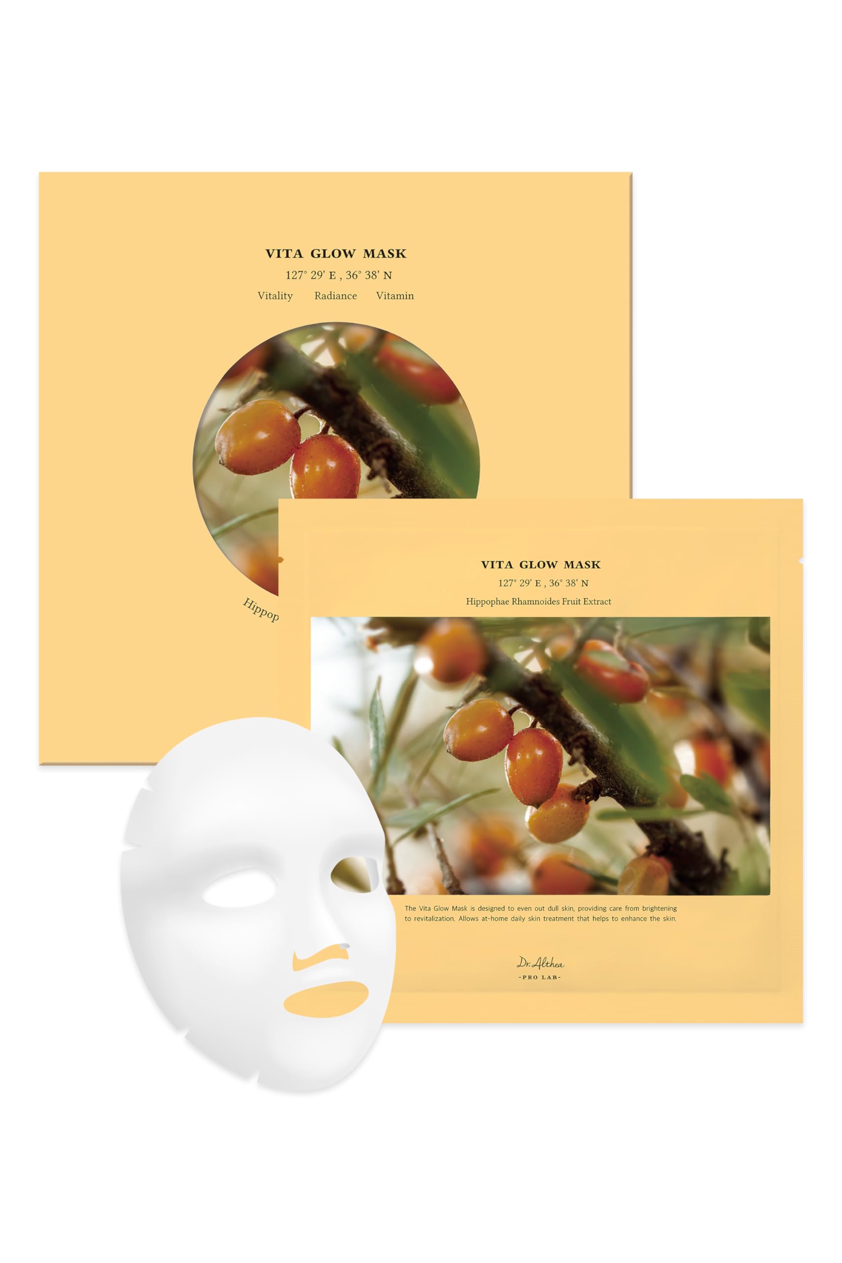 

Vita Glow Mask Mask Pack Витамин C Высокоувлажняющая Корейская Косметика Dr.Althea