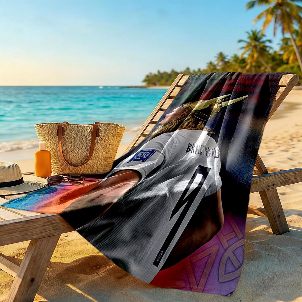 Haaland Beach Towel Super Soft Microfiber Quickdry Fabric Comfortable Lightweight Suitable for Swimming, Gym, Camping, Yoga Vacation