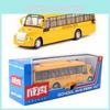 Simulation Yellow Alloy School Bus Model Toy With Sound And Light Functions