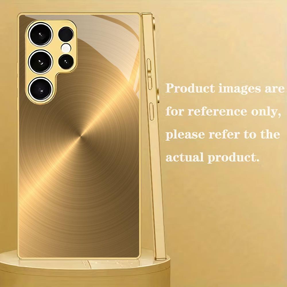 Skleněné pouzdro na telefon s galvanickým pokovením z nerezové oceli vhodné pro Samsung Galaxy S26 S25 S24 S22 S21 S20 FE/Ultra/Plus proti pádu