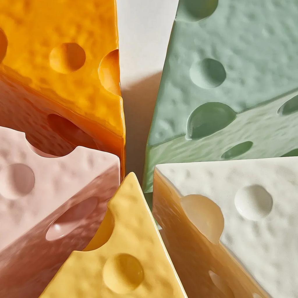 Creative Restaurant Cheese Design Small Dining Chair Sofa Footrest Stool Side Table Living Room Home Decor Furniture