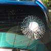 Simulation Baseball Ball Hit Crack Decal Sticker Universal Car Body Windshield