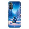 Phone Case - MANIACASE - Samsung Galaxy A34 - Silicone - 3D - Cute Stitch Starry Snow