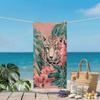 Leopard Jungle Microfiber Beach Towel 2D Flat Printed Sandproof Waterproof Bath Towel Large Pool Blanket Summer Vacation