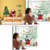 Kids Bedroom Wall Sticker Christmas Tree Santa Claus Window Decal Art Vinyl Diy Decor