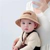 Letter Embroidery Toddler Bucket Hat Cotton Kids Bucket Cap Baby Sunscreen Hat  Outdoor Use