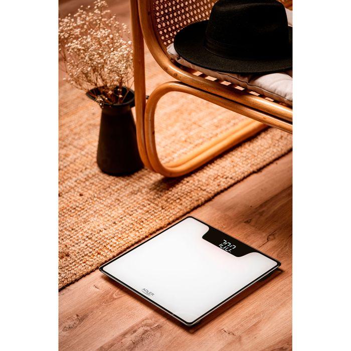 Digitale Personenwaage Hochpräzision 180 kg, LED-Anzeige, Automatische Abschaltung Adler AD8174W Weiß 04653