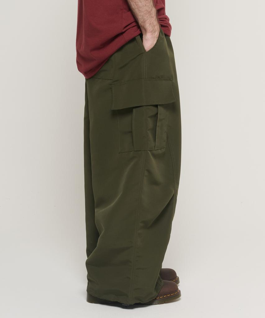 CARGOBROS Heavy Flow Nylon Cargo Wide Pants (Khaki)