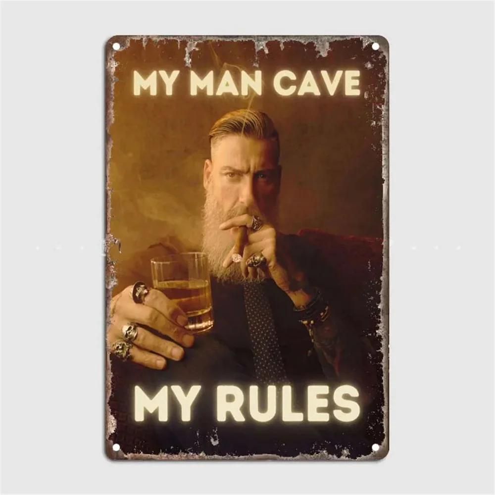 Vintage Whiskey Cigar Poster Metal Tin Sign Plaque Retro Decorative Plates For Garage Club Man Cave Bar Hotel Cafe Wall Decor