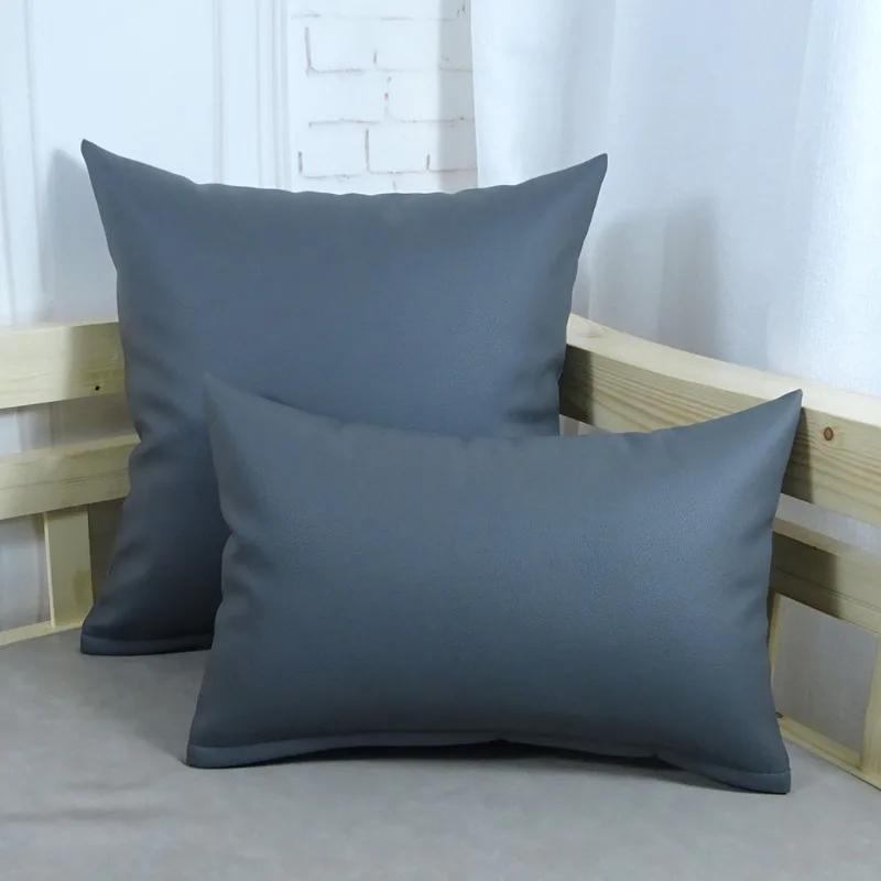 1Pcs PU Leather Cushion Cover Pillow Cover Nordic Decorative Pillows for Sofa Living Room Home Decor43x43/50x50cm Pillowcase