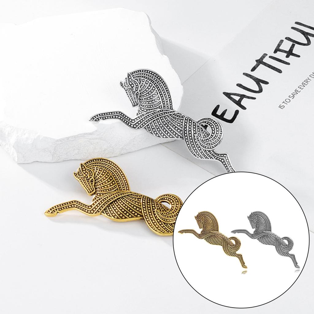 Vintage Horse Brooch Big Animal Brooch Intricate Detailing