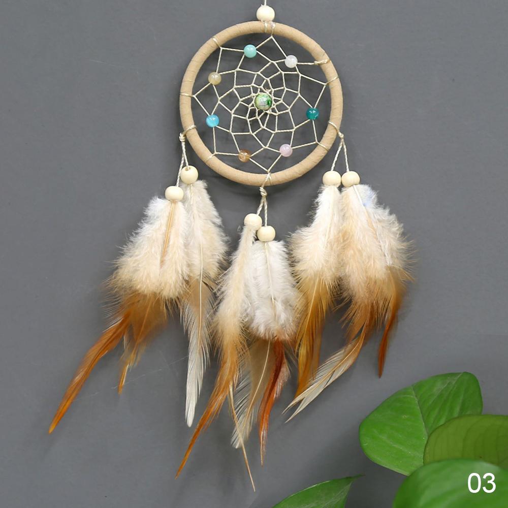 Feather Dream Catcher Handmade Wall Hanging Wind Chimes Creative Hollow Home Car Ornament Craft Decoration Gifts