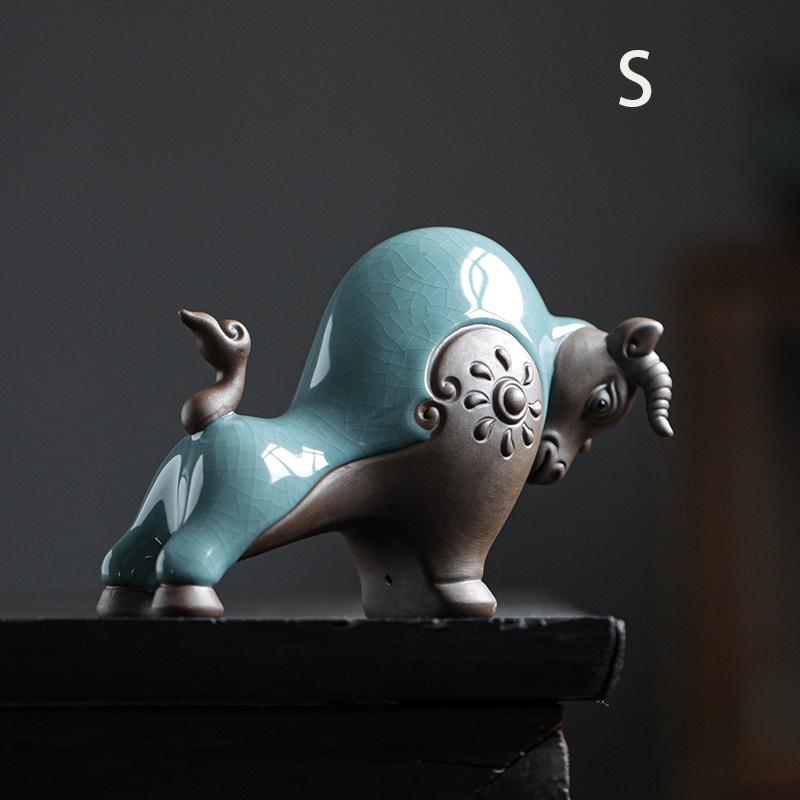 Керамические статуэтки и фигурки животных Зодиака Бык Китайский Декор для дома, комнаты, офиса Богатство Удача Фэн-шуй фигурка