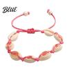 Summer Outfit Accessories Handmade Seashell Bracelet Natural Shell Boho Beaded Adjustable Chic Gift for Her Woven String Bracelet Women Beach