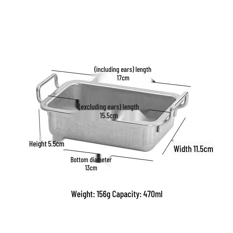 Wutuo Stainless Steel Camping Snack Plate with Handles