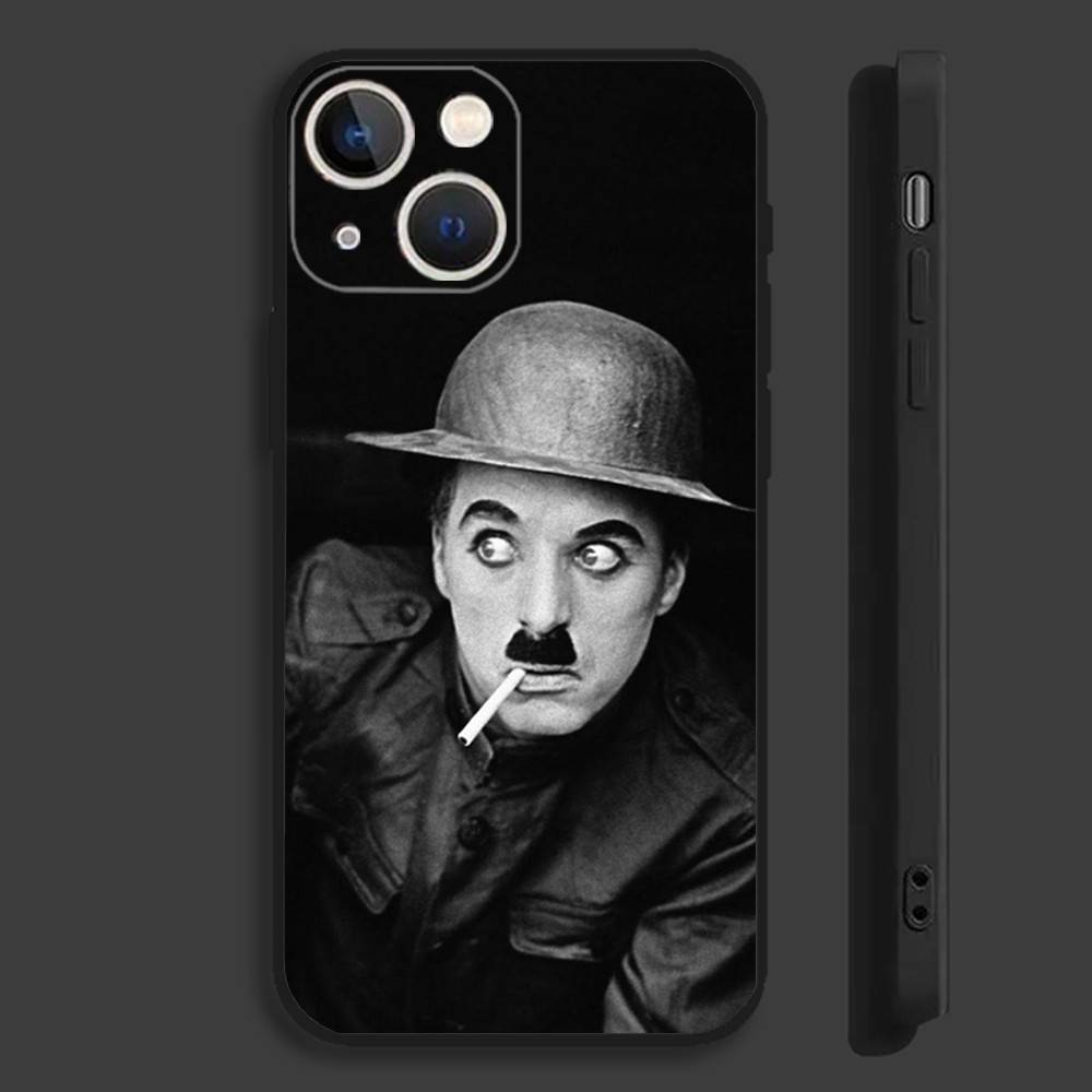 

Charlie C-Chaplin Phone Case For iPhone 16,15,14,13,12,11,Pro,Max,Plus,Mini,X,XS,XR,8,7,6,S,SE Soft Black Case iPhone12PROMAX