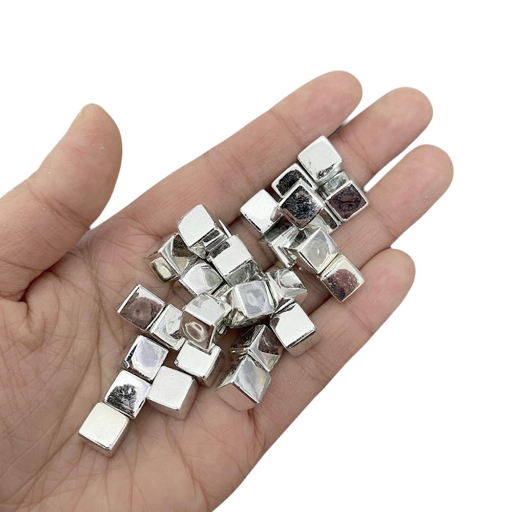50Pcsset Solid Color Gold Black Blank Cube Square Corner Acrylic Dice Chess Piece Right Angle Sieve 8Mm Cube For Board Game