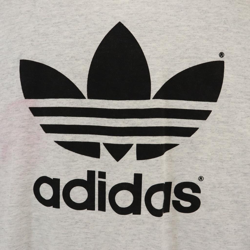 Adidas 90s Made In USA Old Trefoil Logo Short Sleeve T-shirt M Gray Men's Used