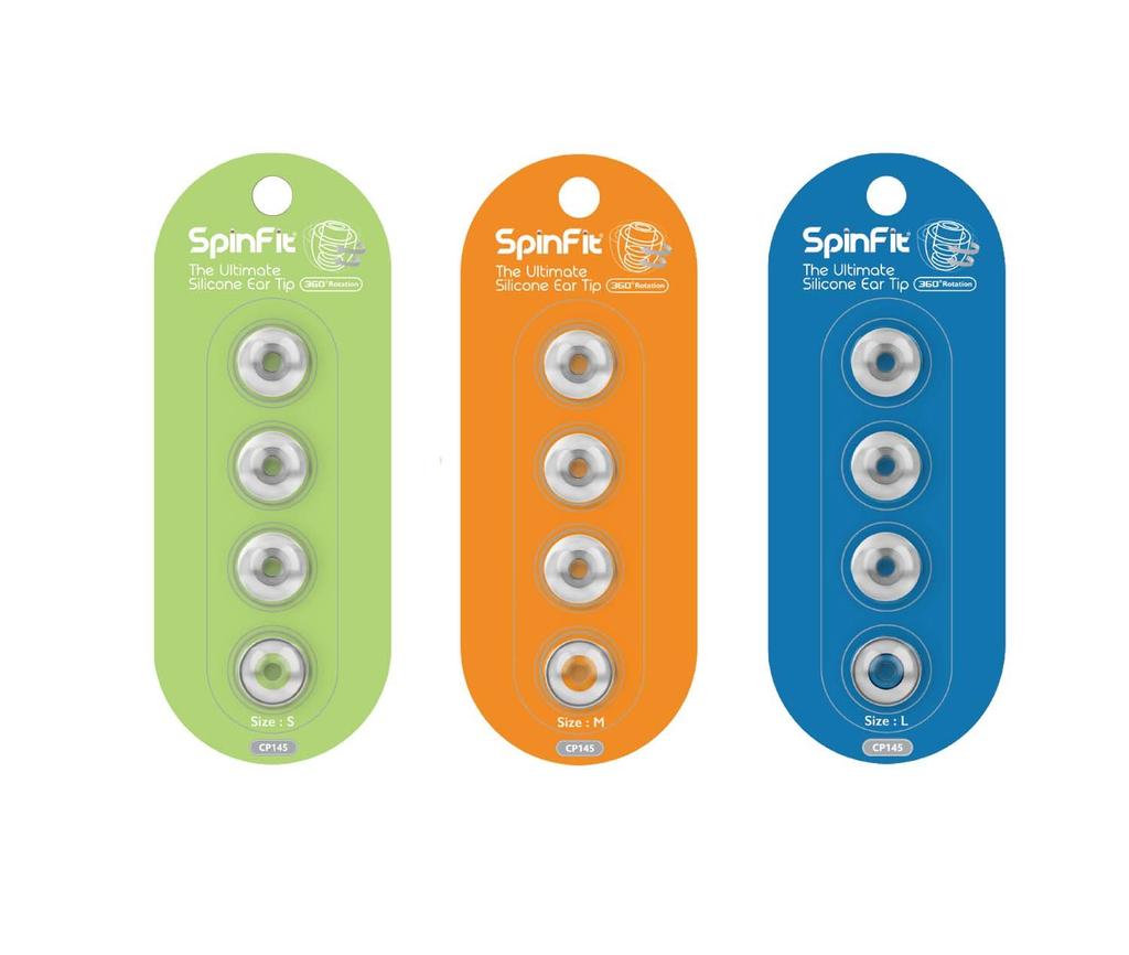 SpinFit CP145 silicone earpieces pairs of medium (2 size)