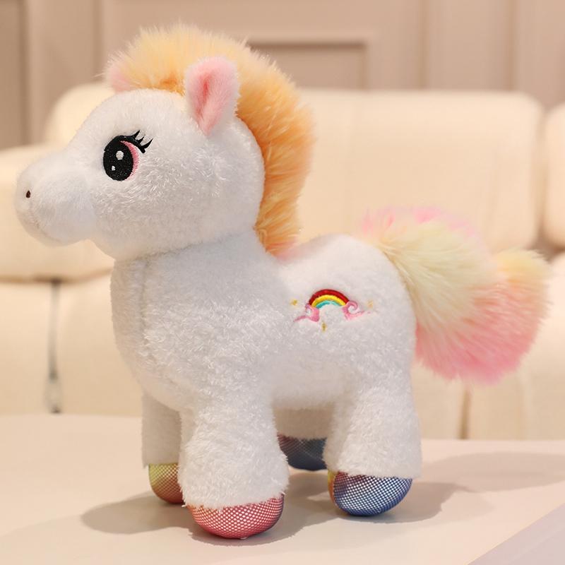 25/30CM Kawaii Rainbow Wings Unicorn Plush Toy Cute Rainbow Horse Pillow Stuffed Soft Animal Doll Unicorn Toy for Birthday Gift