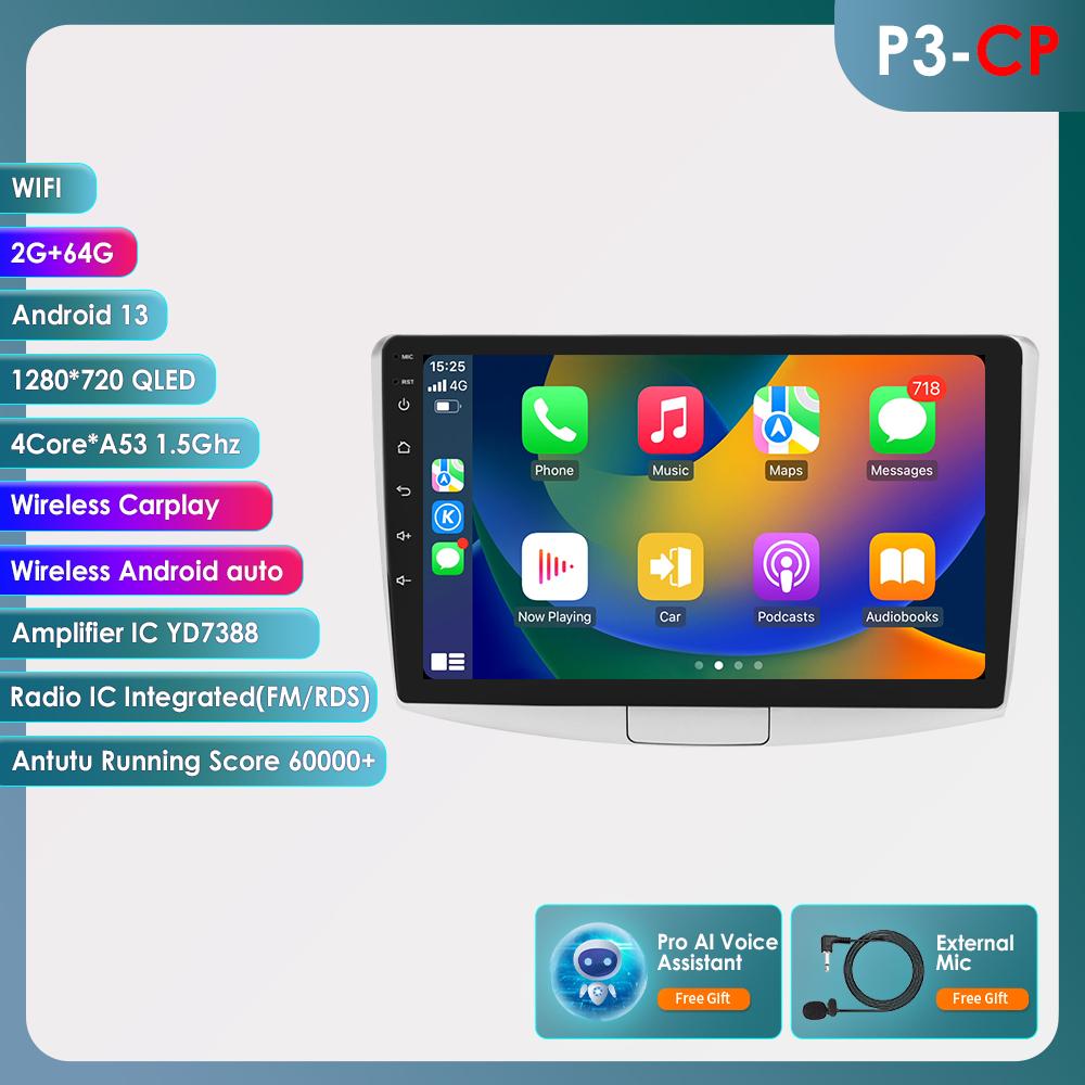 OSSURET Android 13 Autoradio VW Passat B7 CC 2010-2015 Multimedia-Videoplayer Navigation GPS Carplay QLED Touchscreen Auto Stereo Intelligenter Bildschirm