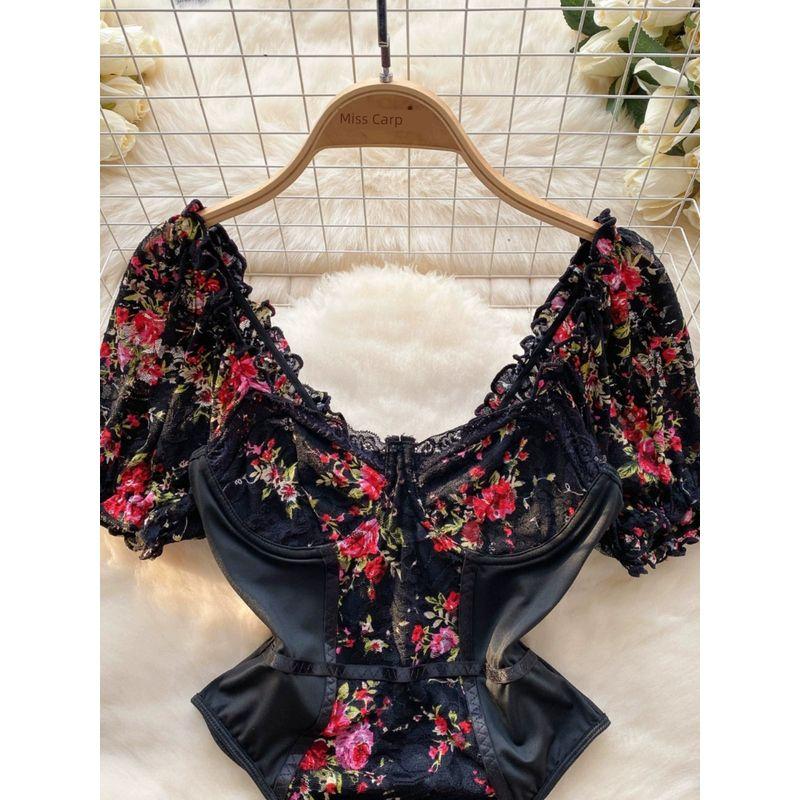 INS Wear Embroidered Slim Pure Desire Sexy Lace