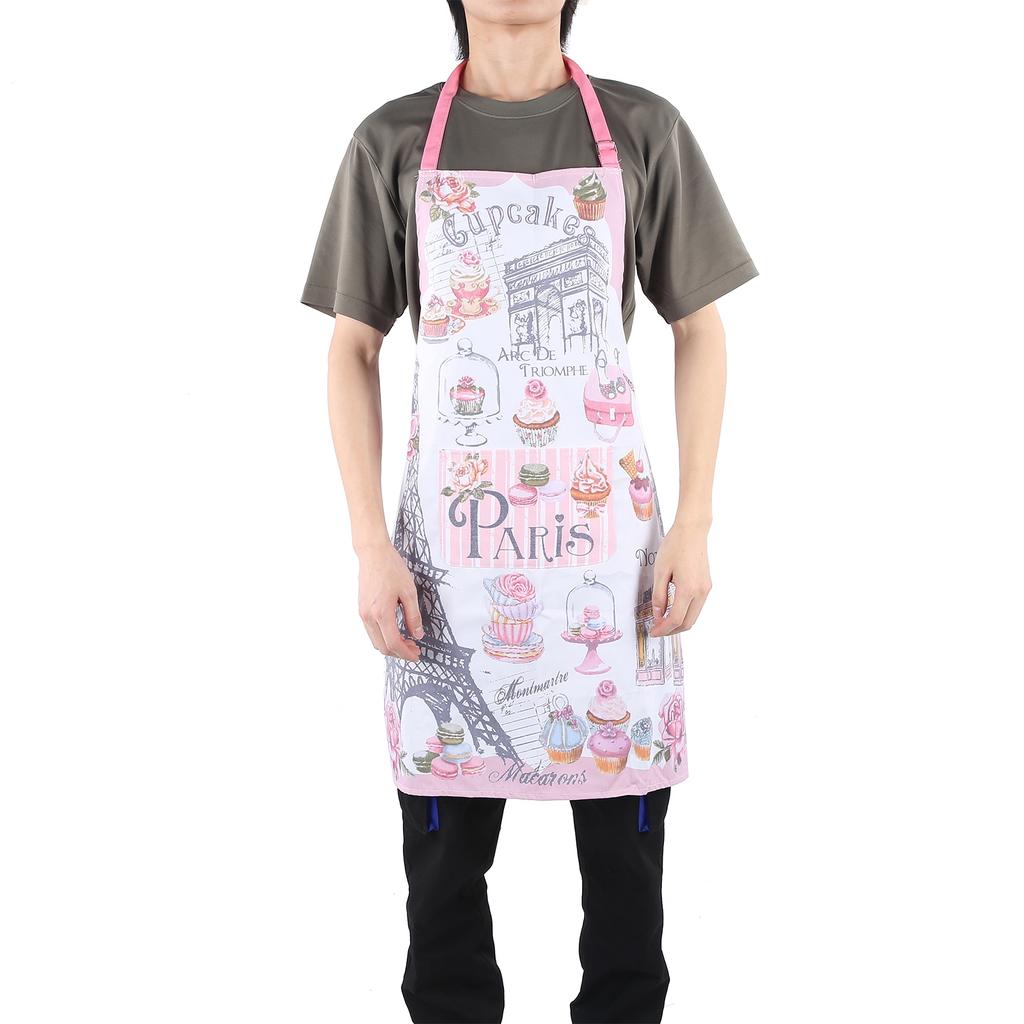 Kitchen Apron Women Men Sleeveless Cartoon Printed Household Apron for Cooking BakingType 2