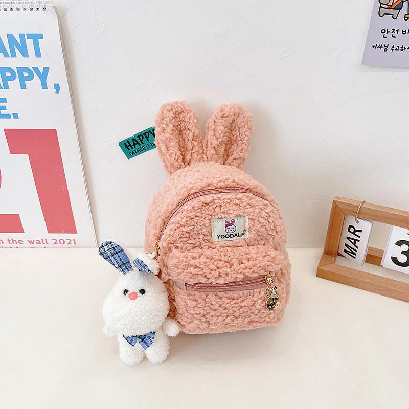 Adorable Plush Rabbit And Bear Backpack For Kids In Soft Waterproof Material