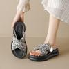 Augusteng New Chinese Platform Slippers Women's Summer Wear 2025 New Home One-word Drag Cool Slippers