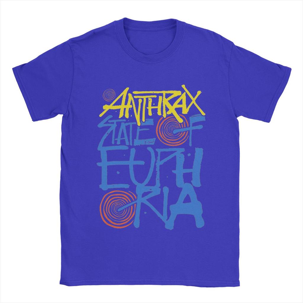 Anthrax Band T-Shirt für Herren Neuheit 100% Baumwolle T-Shirt Rundhals Kurzarm T-Shirt Druck Kleidung