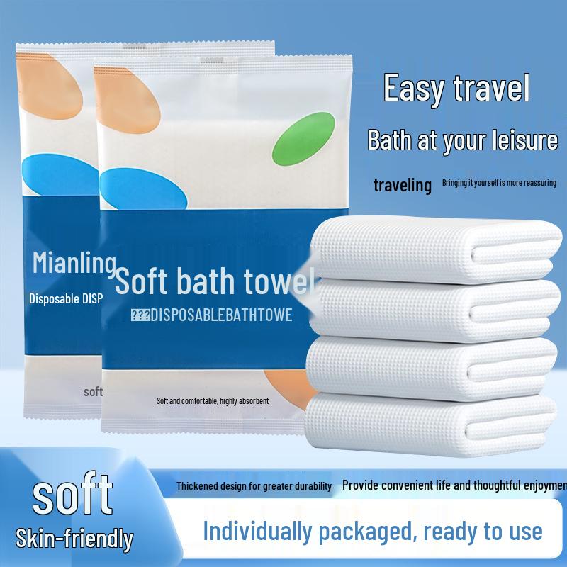 Ultra-Thick Disposable Bath Towel for Travel - Quick-Drying, Absorbent, Lint-Free Shower Towel