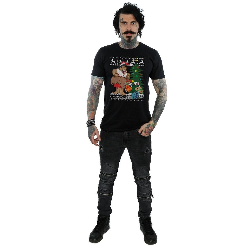 The Flintstones Mens Christmas Fair Isle T-Shirt
