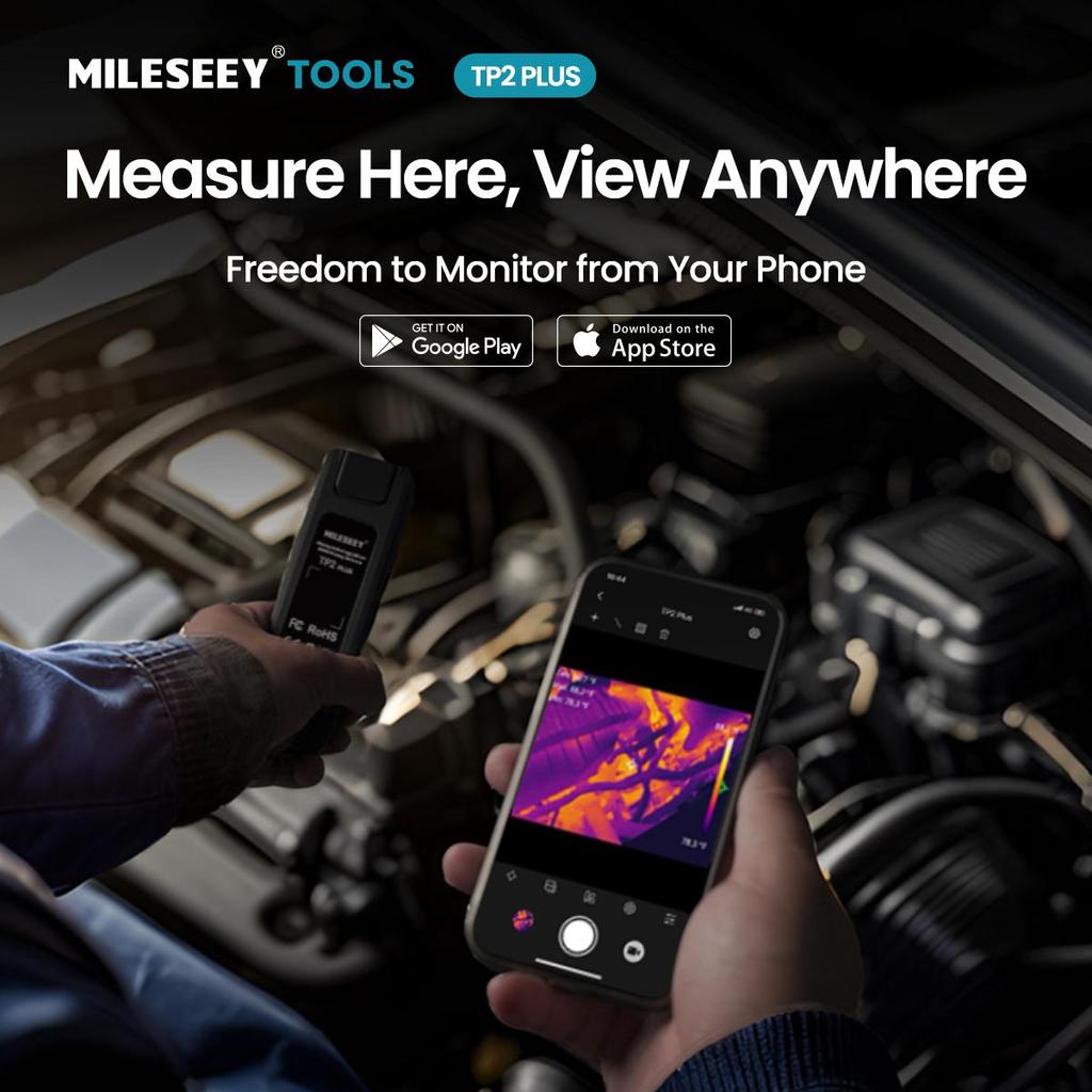 Mileseey TP2 PLUS Thermal Camera for iPhone iOS Android Phone,256*192 WIFI Thermal Imaging Camera, Thermal Imager for Repair