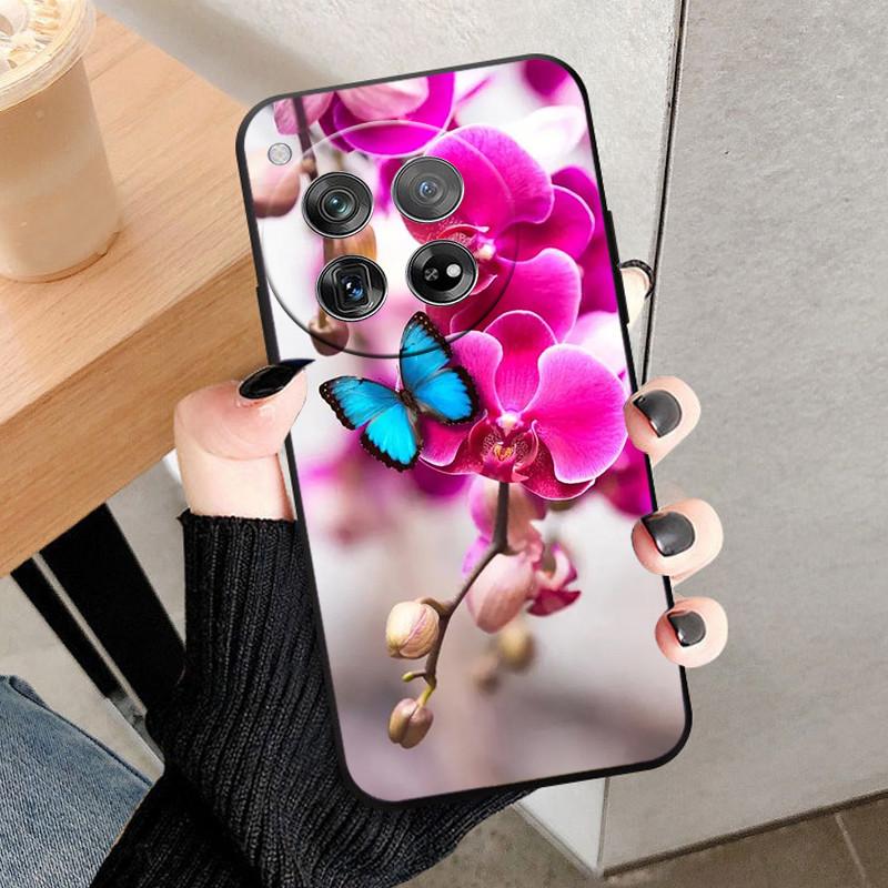 Etui Osłona Na OnePlus 12 Na OnePlus12 Fundas Nowe Czarne Miękki Silikon TPU Ochronne Etui Na Telefon Dla One Plus 12 Zderzak Coque