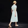 Women's Cotton Blend Shirt Dress with Detachable Belt