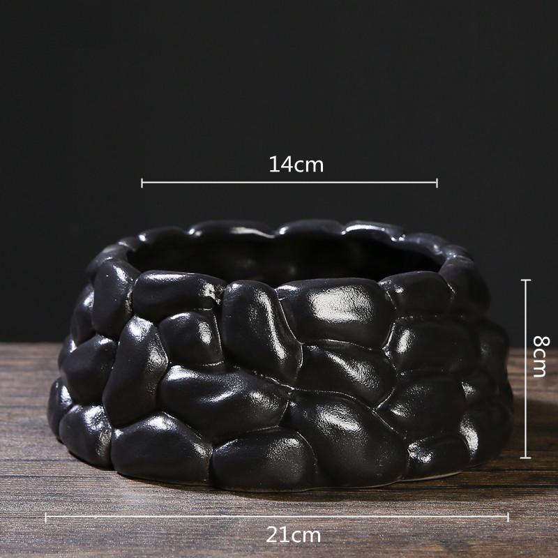 Chinese Style Flower Arrangement Ware Ceramic Flowerpot Flower Vase Bonsai Floral Accessories Jianshan Tool Home Decoration