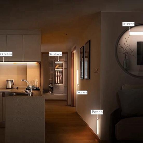 10/20/30CM LED PIR Motion Sensor Light USB Rechargeable Wireless Night Light Bedroom Kitchen Cabinet Wardrobe Staircase Hallway Ultra Slim Lamp