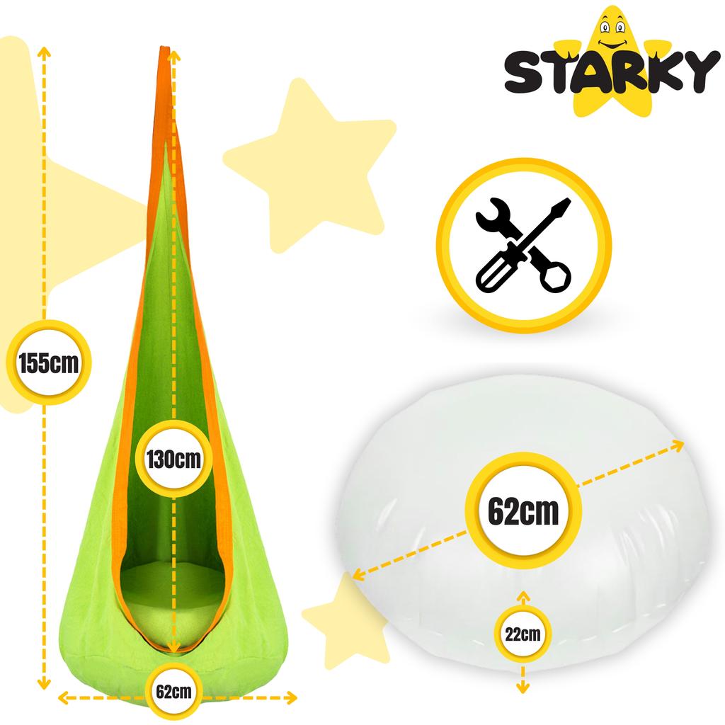 Fotel bujak kokon wiszący huśtawka montessori namiot do pokoju dla dzieci
