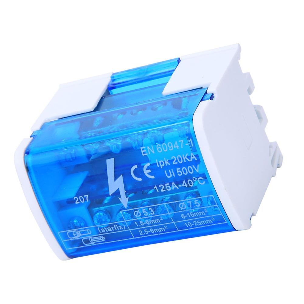 207 Din Rail Terminal Block Distribution Box 125A Distribution Box Electrical Distribution