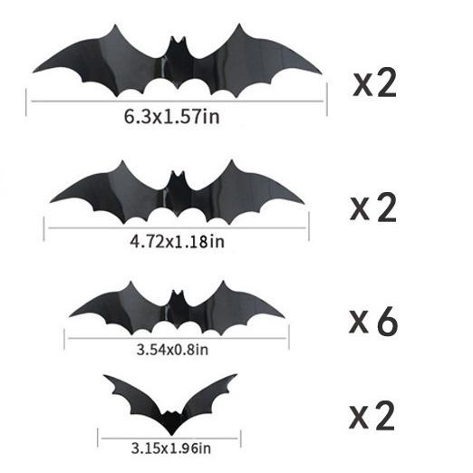 Happy Halloween Alphabet Flag Pumpkin Witch Black Cat Spiral Pendant Bat Sticker Set