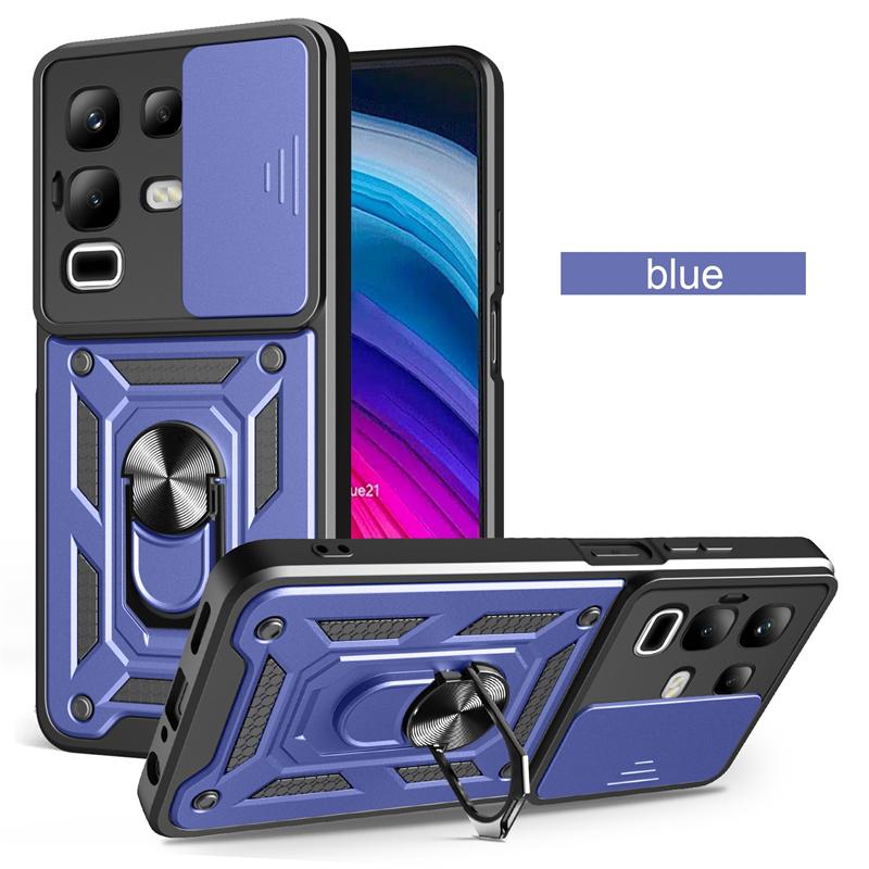 Armor Case For Infinix Note 50 Pro 4G Note 50 Pro+ 50x 5G Cover Lens Protection With Ring Magnetic Holder Coque Fundas Capa