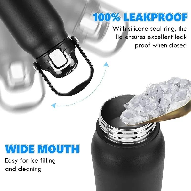 Stainless Steel Thermo Bottle Large Capacity Thermal Water Bottle Portable Vacuum Mug Thermos Insulated Cup Tumbler Flask Gym