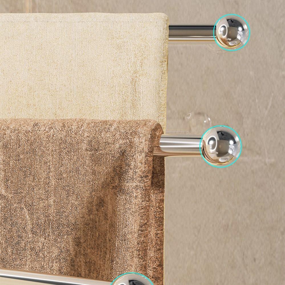 180° Rotating Towel Rack 3/4/5 Bars Toilet Towel Rod New Clothes Hanger