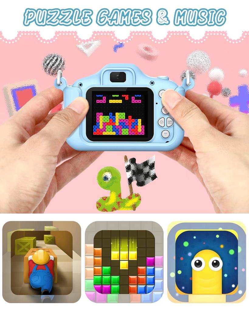 Vesmírná kreslená dětská selfie kamera HD digitální video X5S Hračky s 32GB SD kartou pro děti Vánoční narozeninové dárky