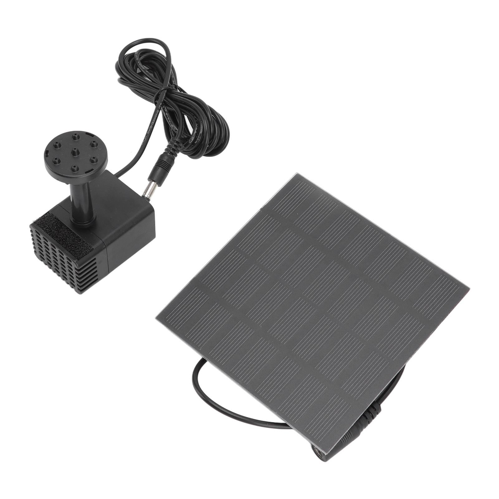 

DIY Solar Water Pump Kit Eco Friendly Solar Powered Water Fountain Pump with 6 Nozzles for Bird Bath Garden Fish Tank