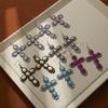 Boucles d'oreilles croix diamant Boucles d'oreilles turquoise Bohème Rétro Premium Boucles d'oreilles Mode