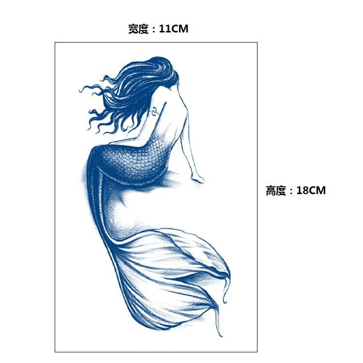 Stopniowa Zmiana Geometryczny Ziołowy Sok Lis Wieloryb Syrena Symulacja Naklejka Tatuaż, Kalkomania do Transferu Wodnego